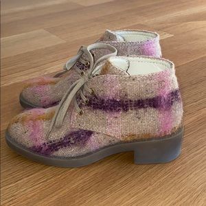 Chanel lace up ankle booties!!